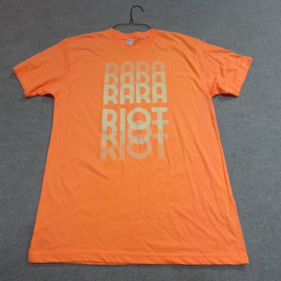 Ra Ra Riot Shirt Large Orange American Apparel - Picture 1 of 5